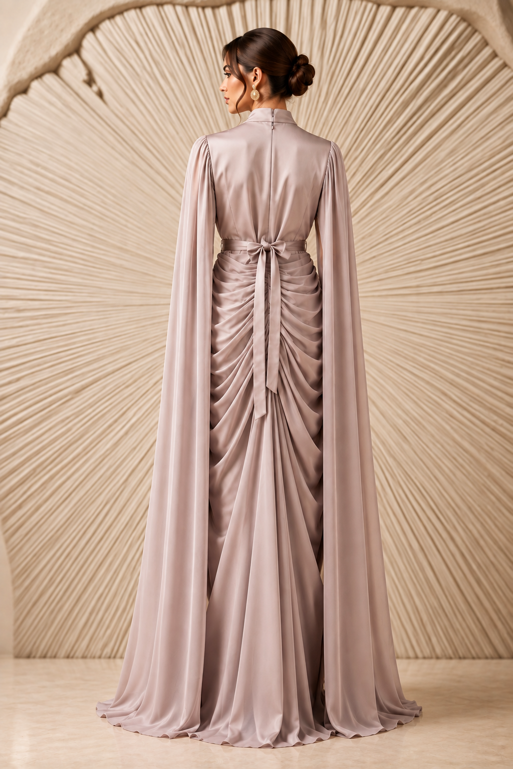 The Zara Evening Gown - Dusty Taupe