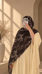 Cocoa Bow Printed Modal Hijab - OG VOL. 01