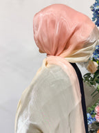 Blush to Cream Gradient Ombre Shimmer Shawl