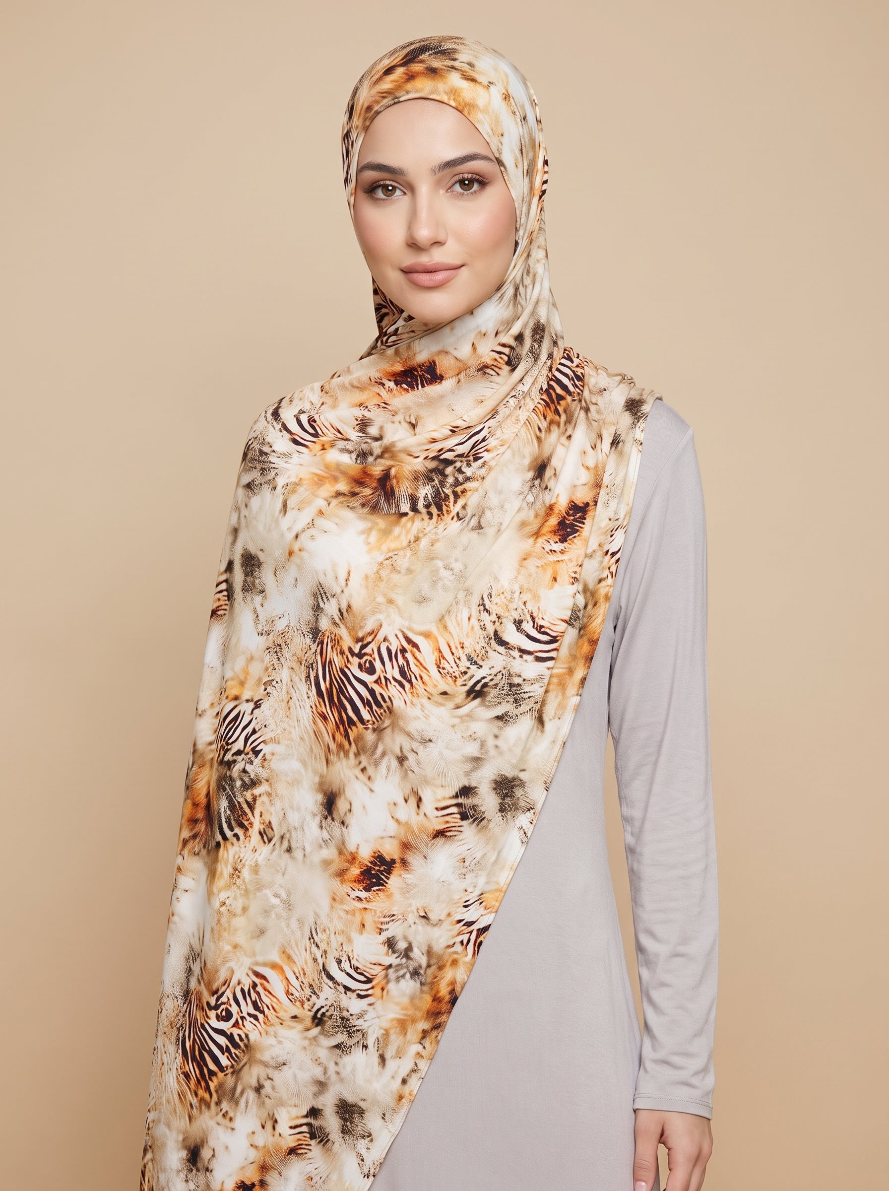 Urban Jungle Printed Jersey Hijab