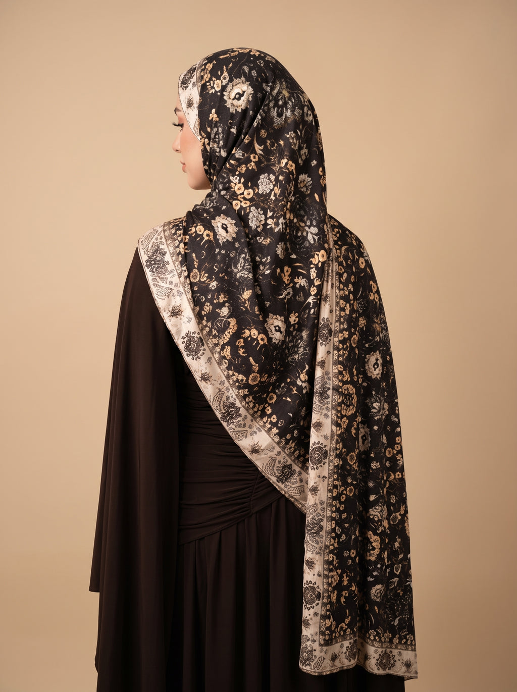 Antique Bloom Printed Jersey Hijab