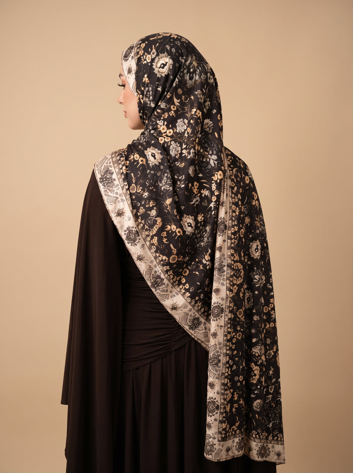 Antique Bloom Printed Jersey Hijab