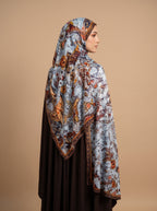 Persian Blue Printed Jersey Hijab