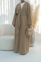 The Waterfall Maxi Coat - Oatmeal Camel