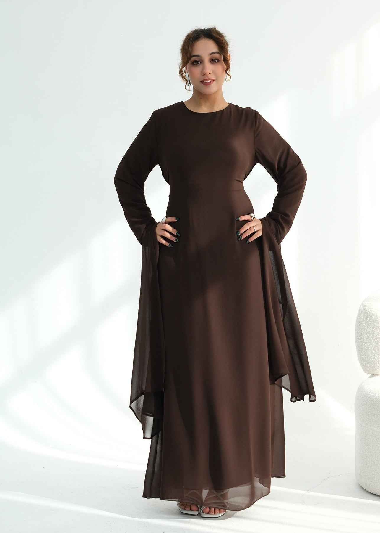 Huda Dress - Dark Brown