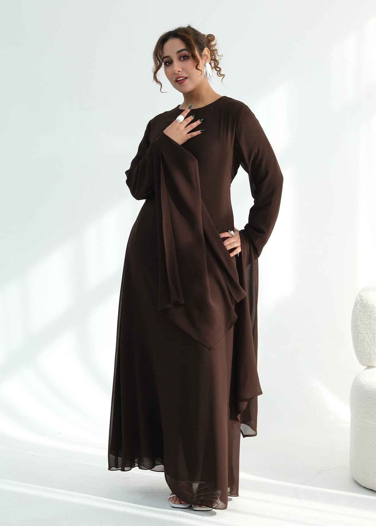 Huda Dress - Dark Brown