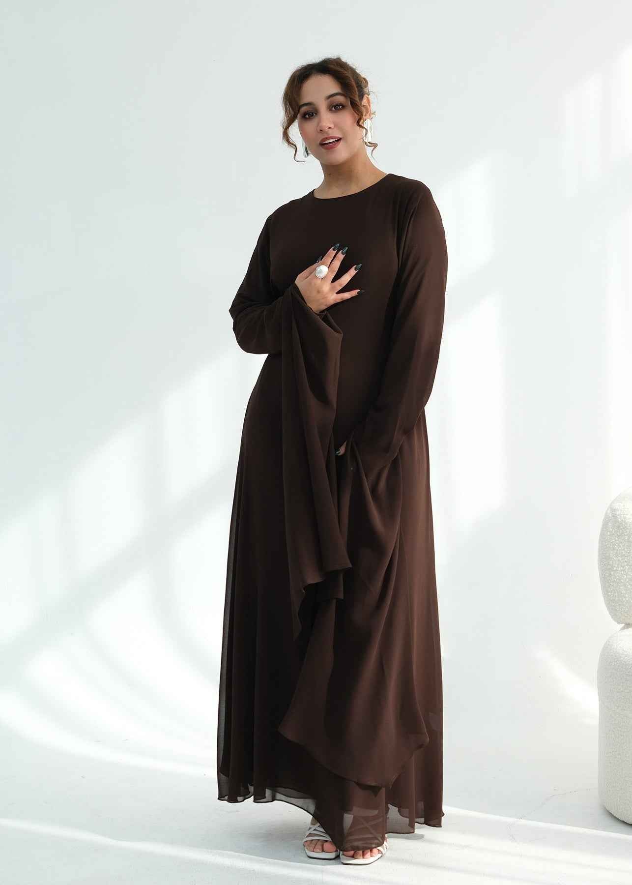 Huda Dress - Dark Brown