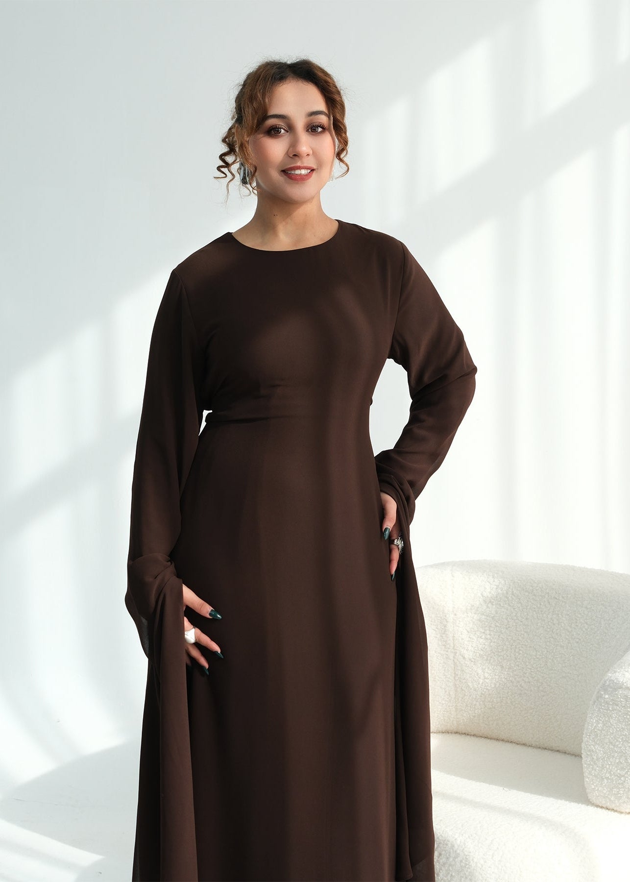 Huda Dress - Dark Brown