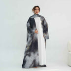 Silver Veil Abaya Set.