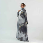 Silver Veil Abaya Set.