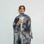 Silver Veil Abaya Set.