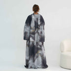 Silver Veil Abaya Set.