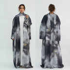Silver Veil Abaya Set.