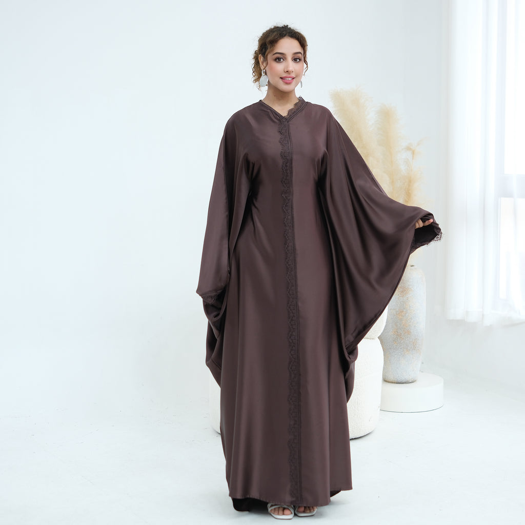 Yasmin Batwing Abaya - Coffee