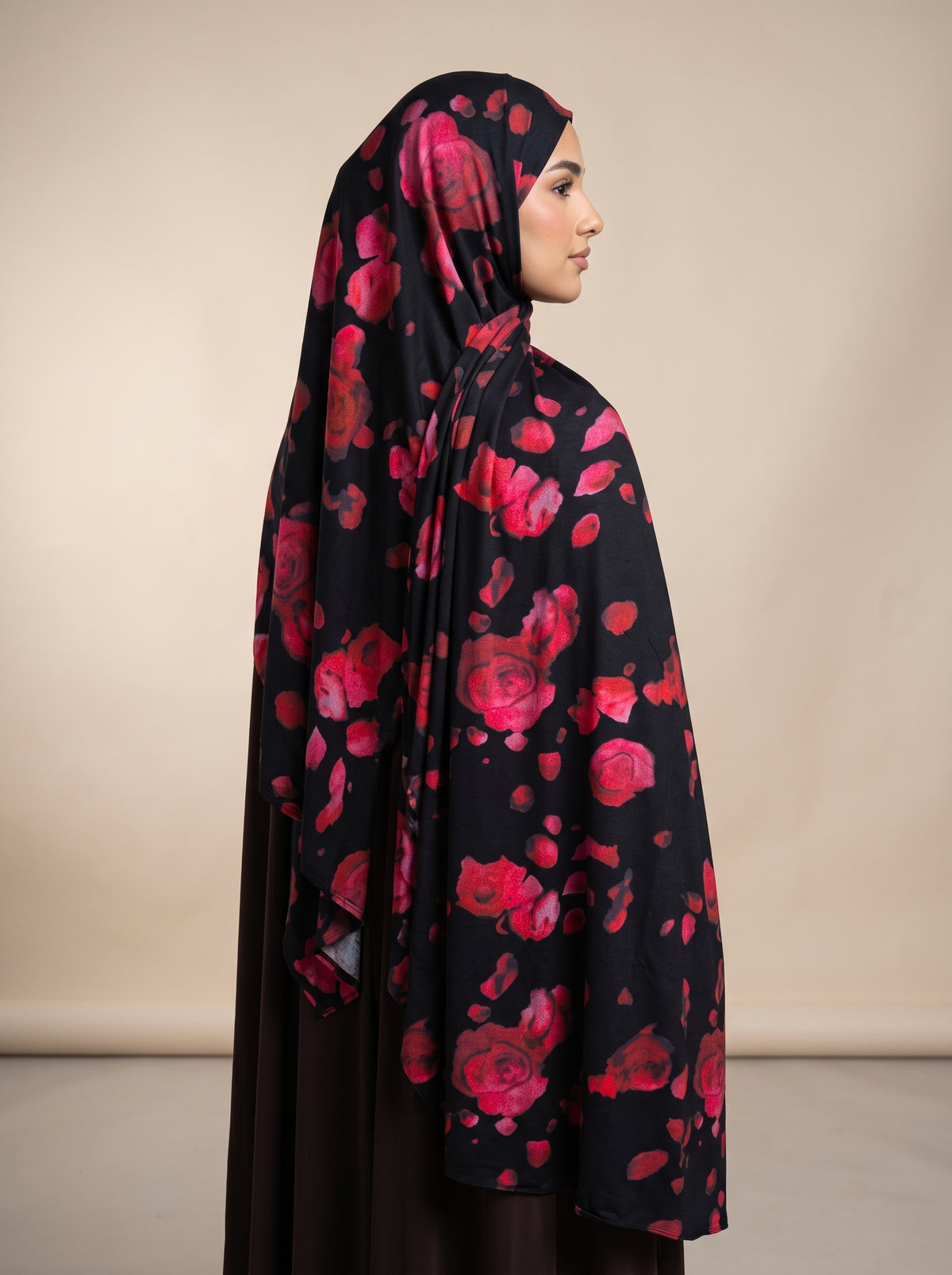 Scarlet Rose Printed Jersey Hijab