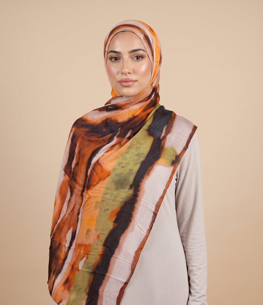 Autumn Ember Printed Modal Hijab