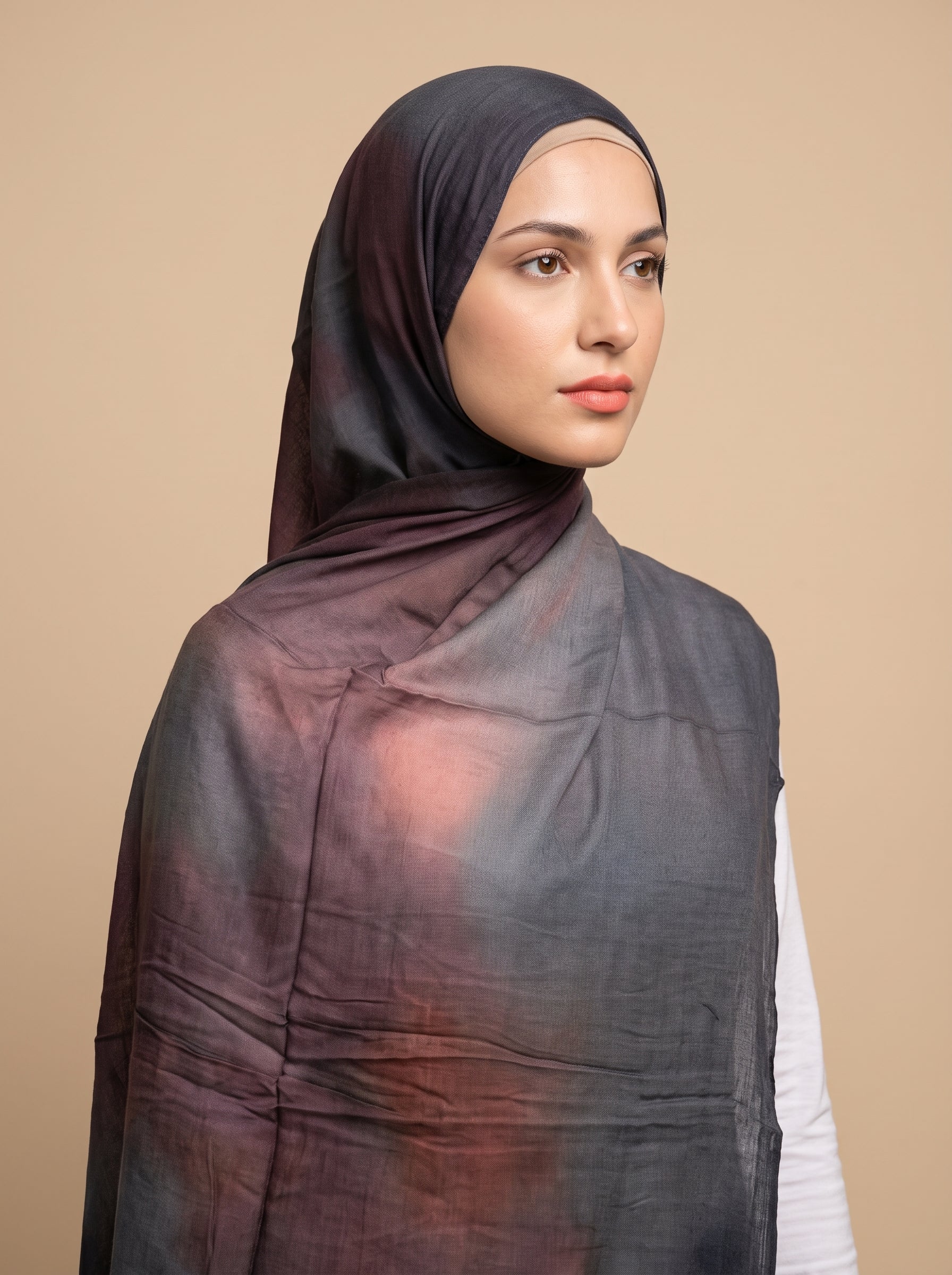 Midnight Aurora Printed Modal Hijab