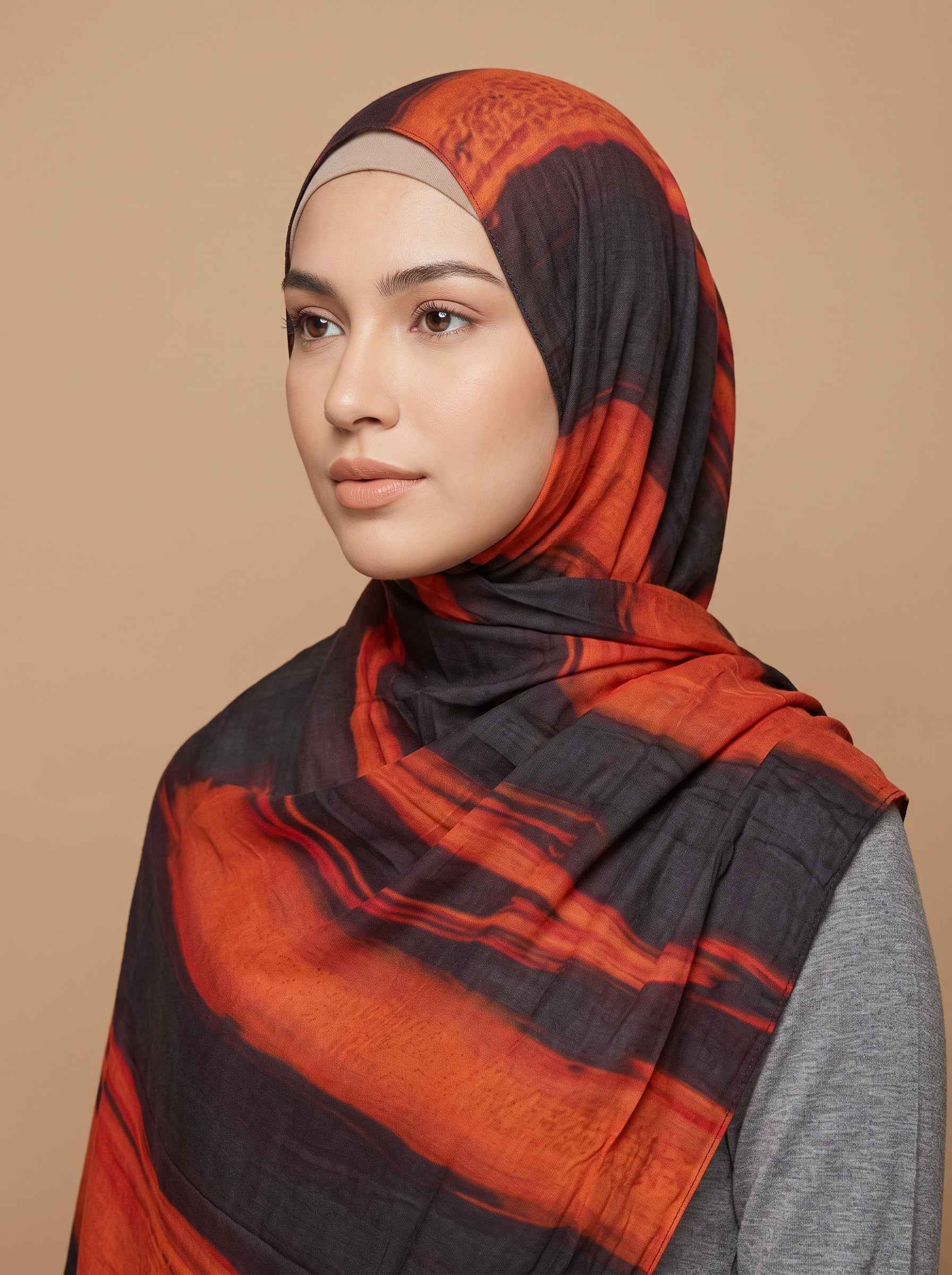 Volcanic Ash Printed Modal Hijab (Copy)
