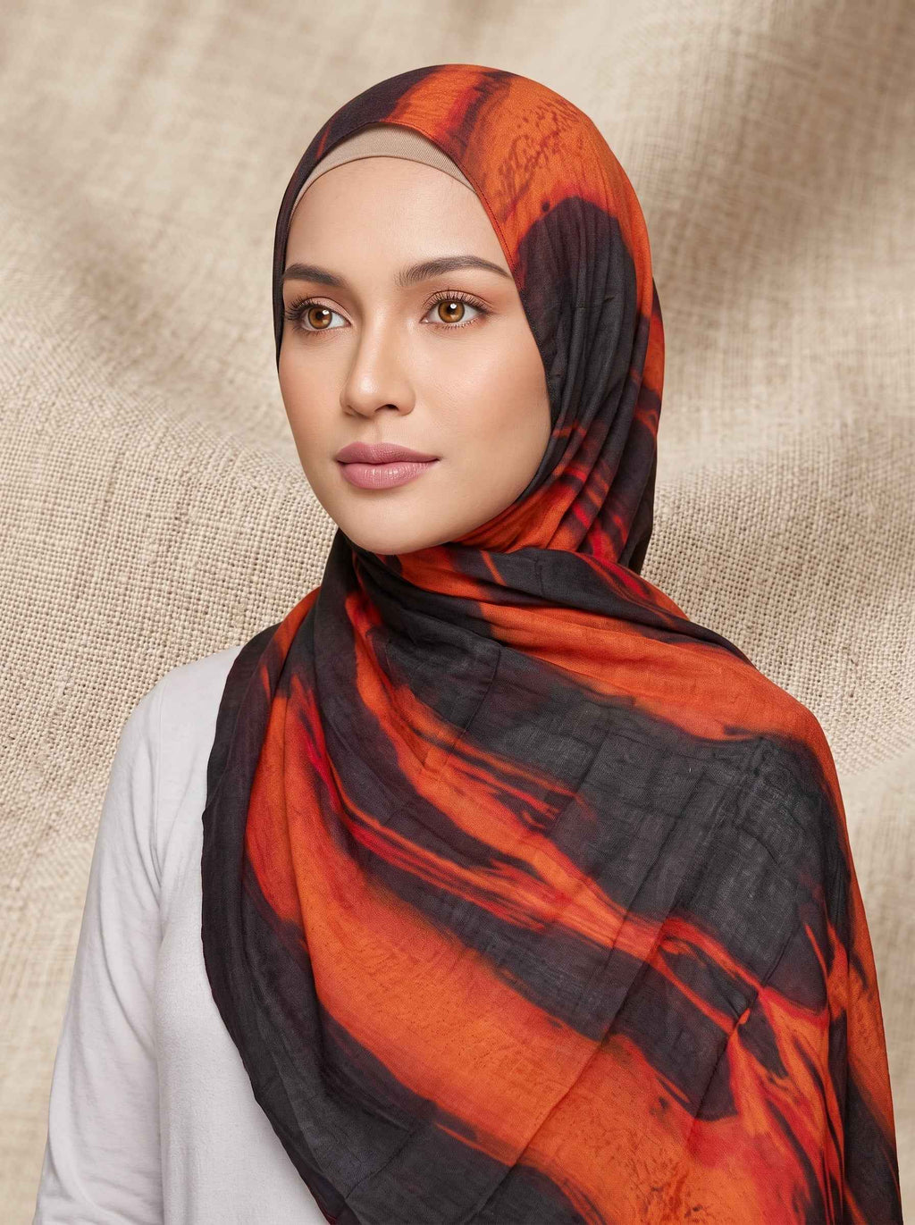 Volcanic Ash Printed Modal Hijab (Copy)