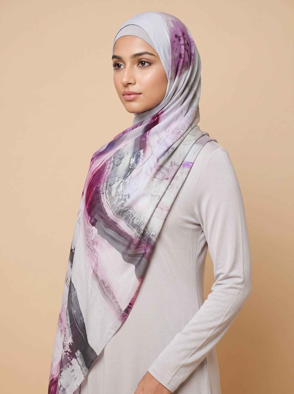 Orchid Mystique Printed Modal Hijab (Copy)