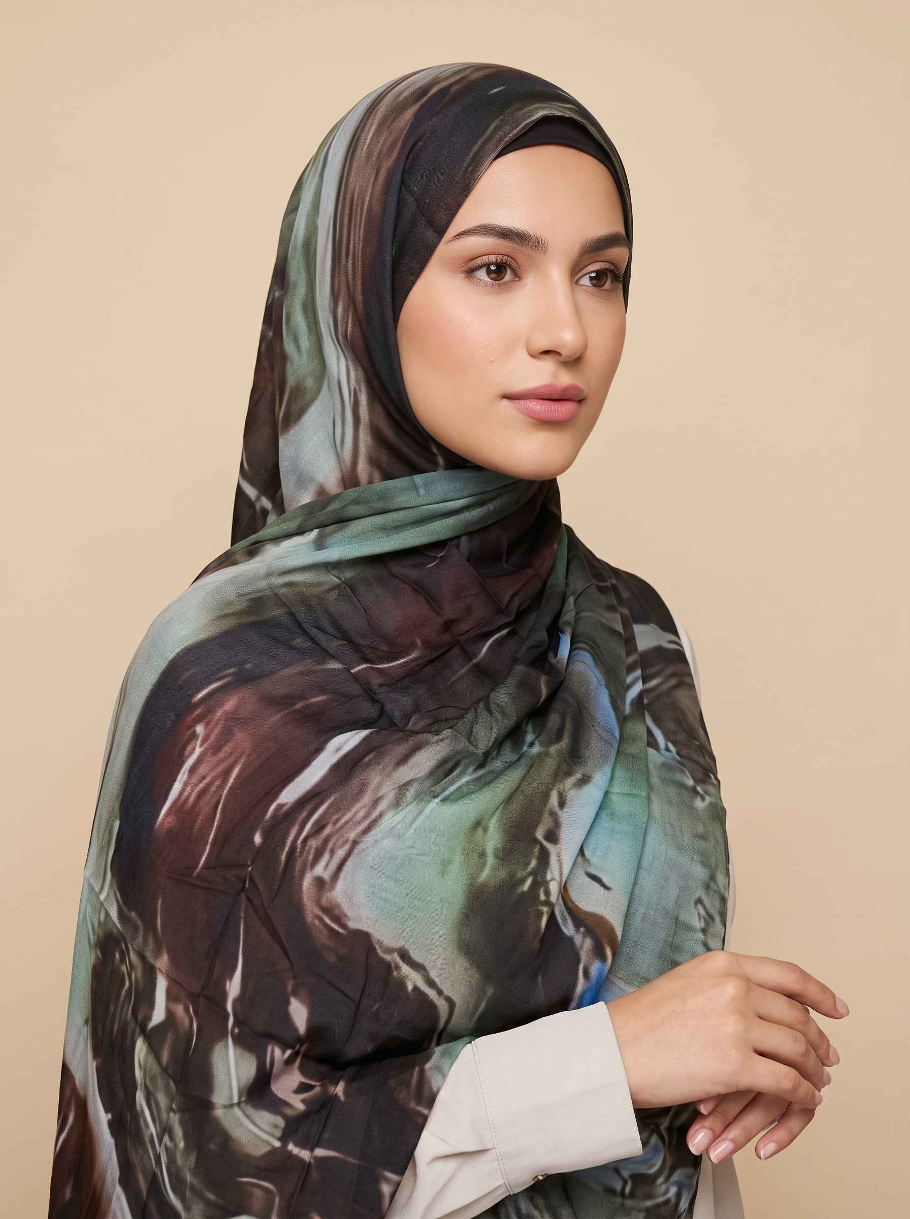 Oil & Clay Printed Modal Hijab (Copy)