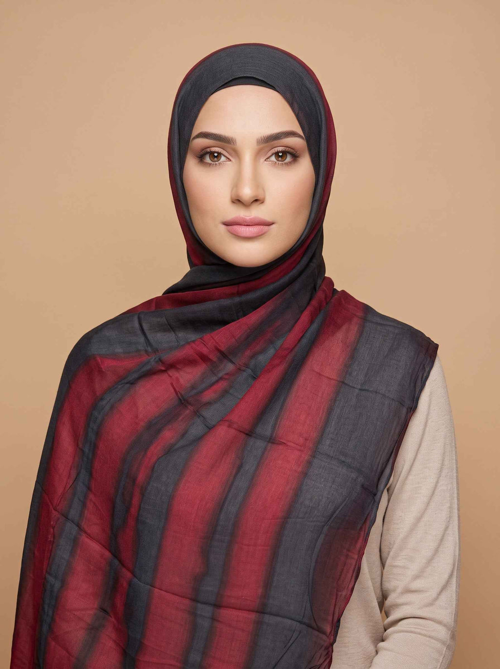 Midnight Crimson  Printed Modal Hijab (Copy)