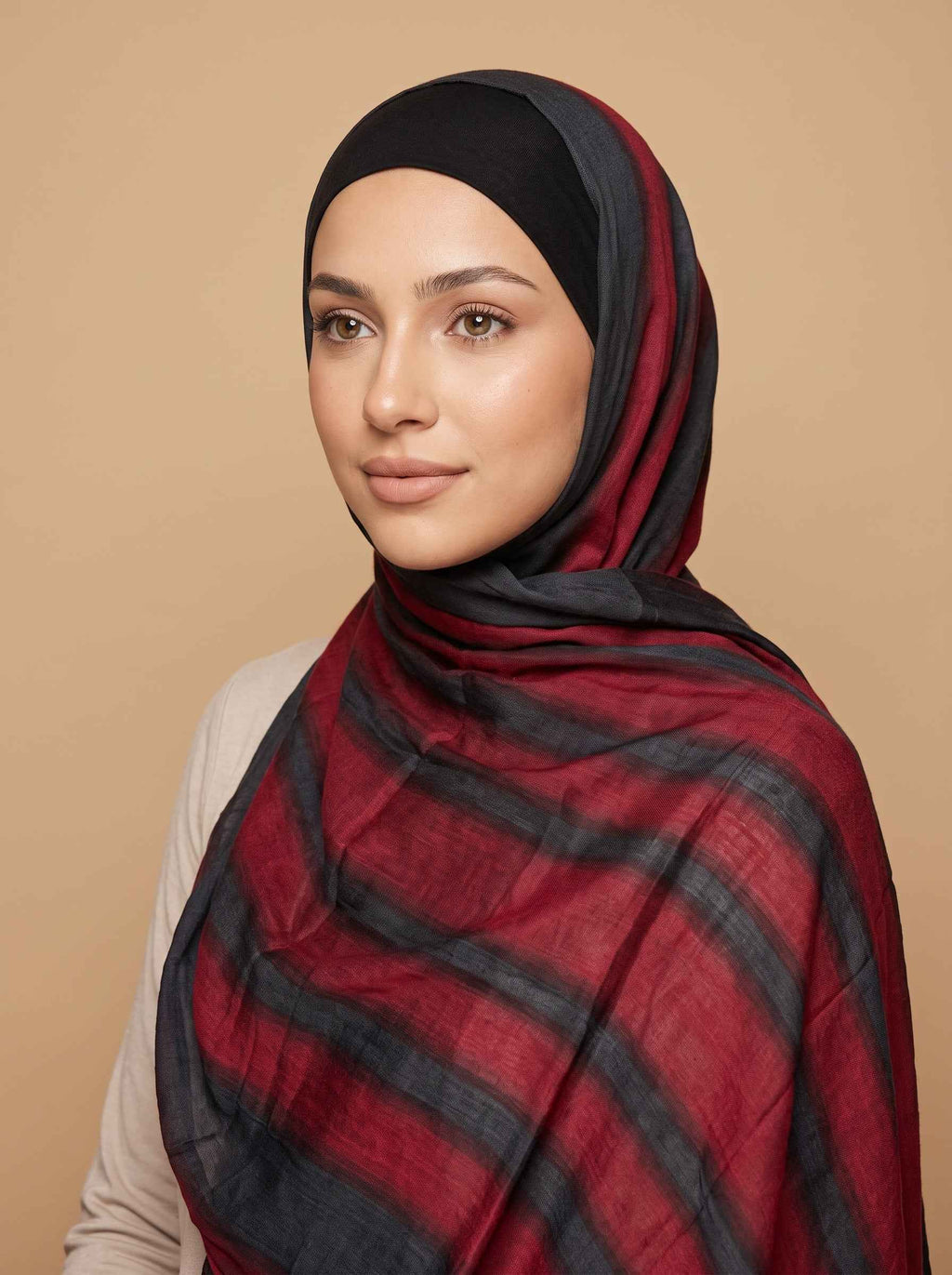 Midnight Crimson  Printed Modal Hijab (Copy)