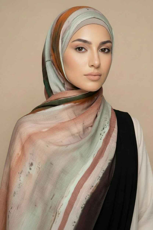 Antique Palette Printed Modal Hijab (Copy)