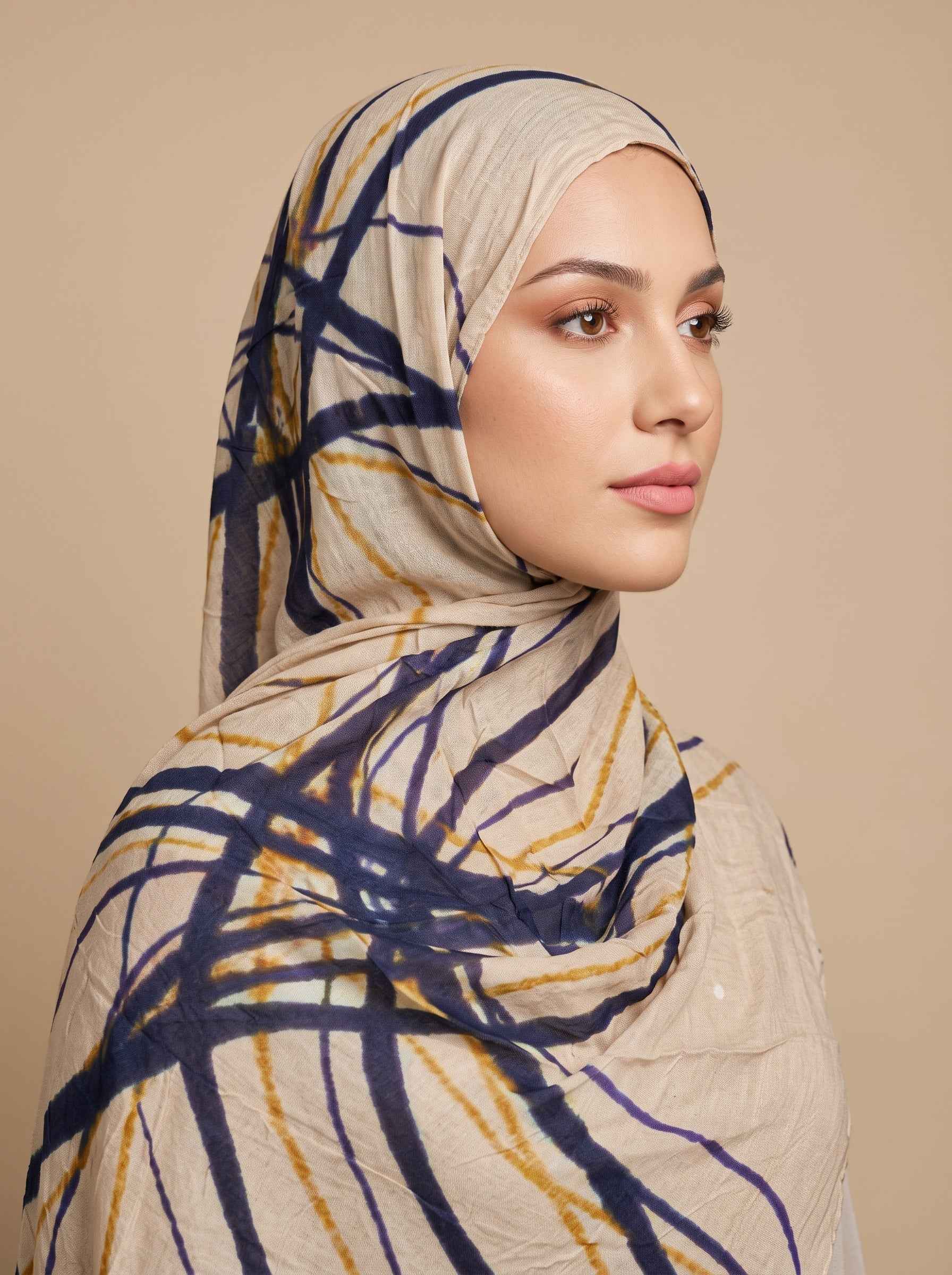 Calligraphy Cream Printed Modal Hijab (Copy)