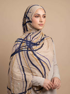 Calligraphy Cream Printed Modal Hijab (Copy)