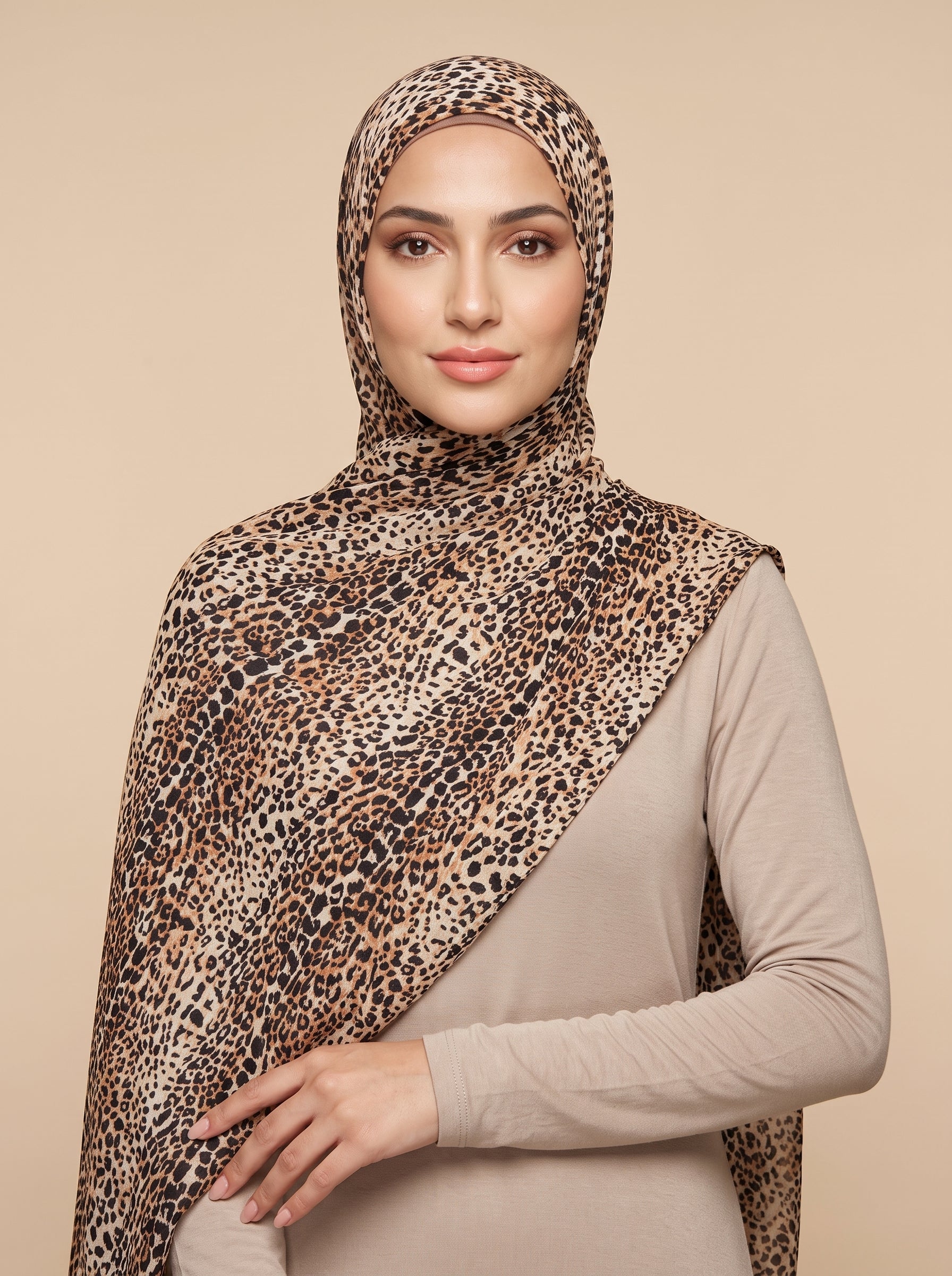 Jaguar Spot Printed Jersey Hijab