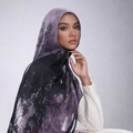 Moonlit Plum Printed Modal Watermark Ombre Hijab