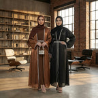 Veil Lace Embellished Luxury Dubai Abaya – Black