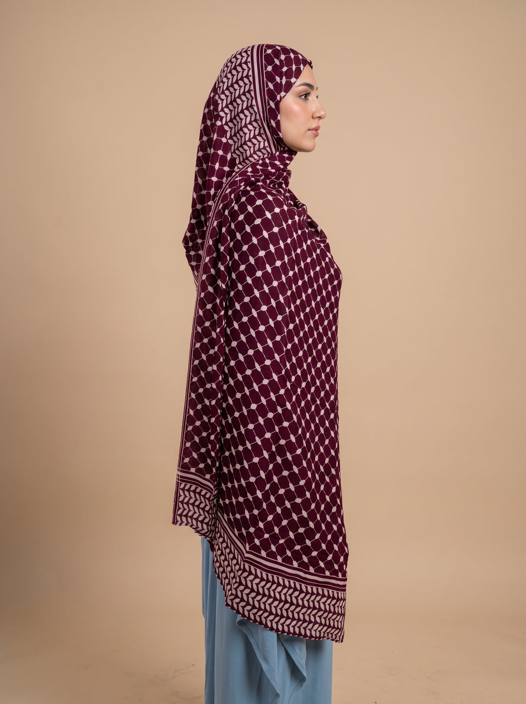 Keffiyeh Elegance Printed Modal Hijab