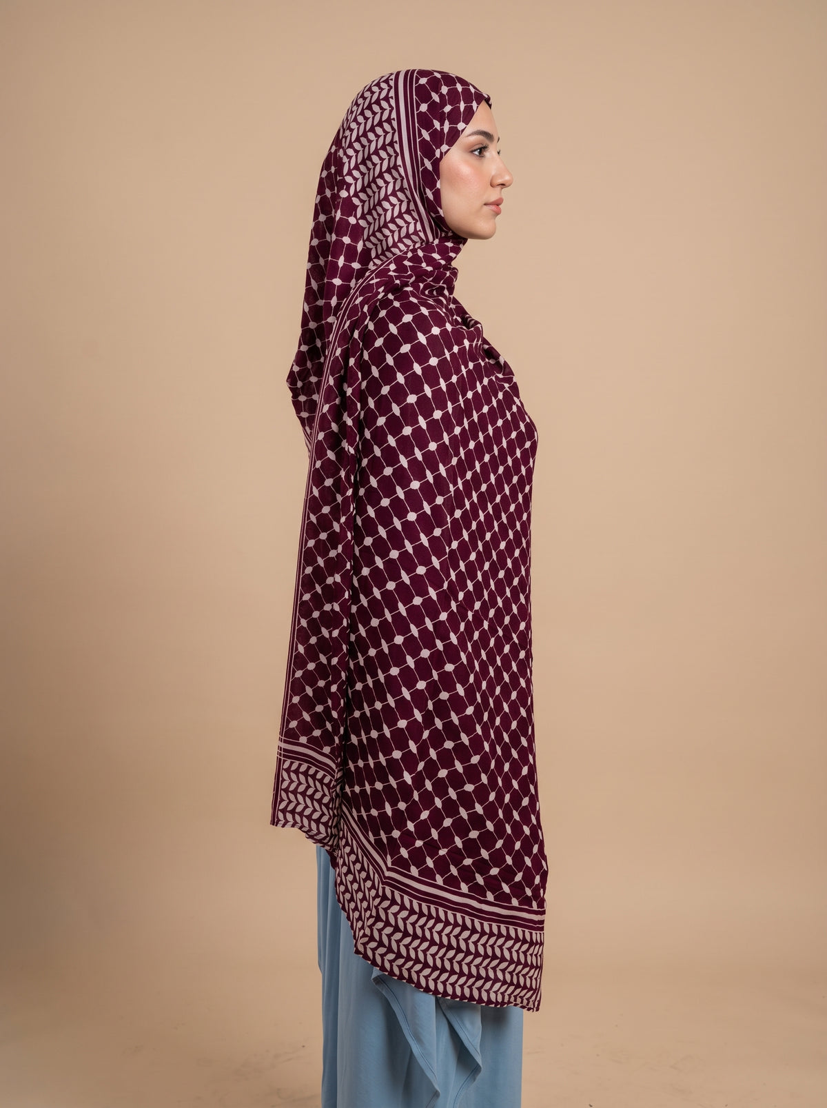 Keffiyeh Elegance Printed Modal Hijab