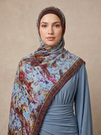 Persian Blue Printed Modal Hijab