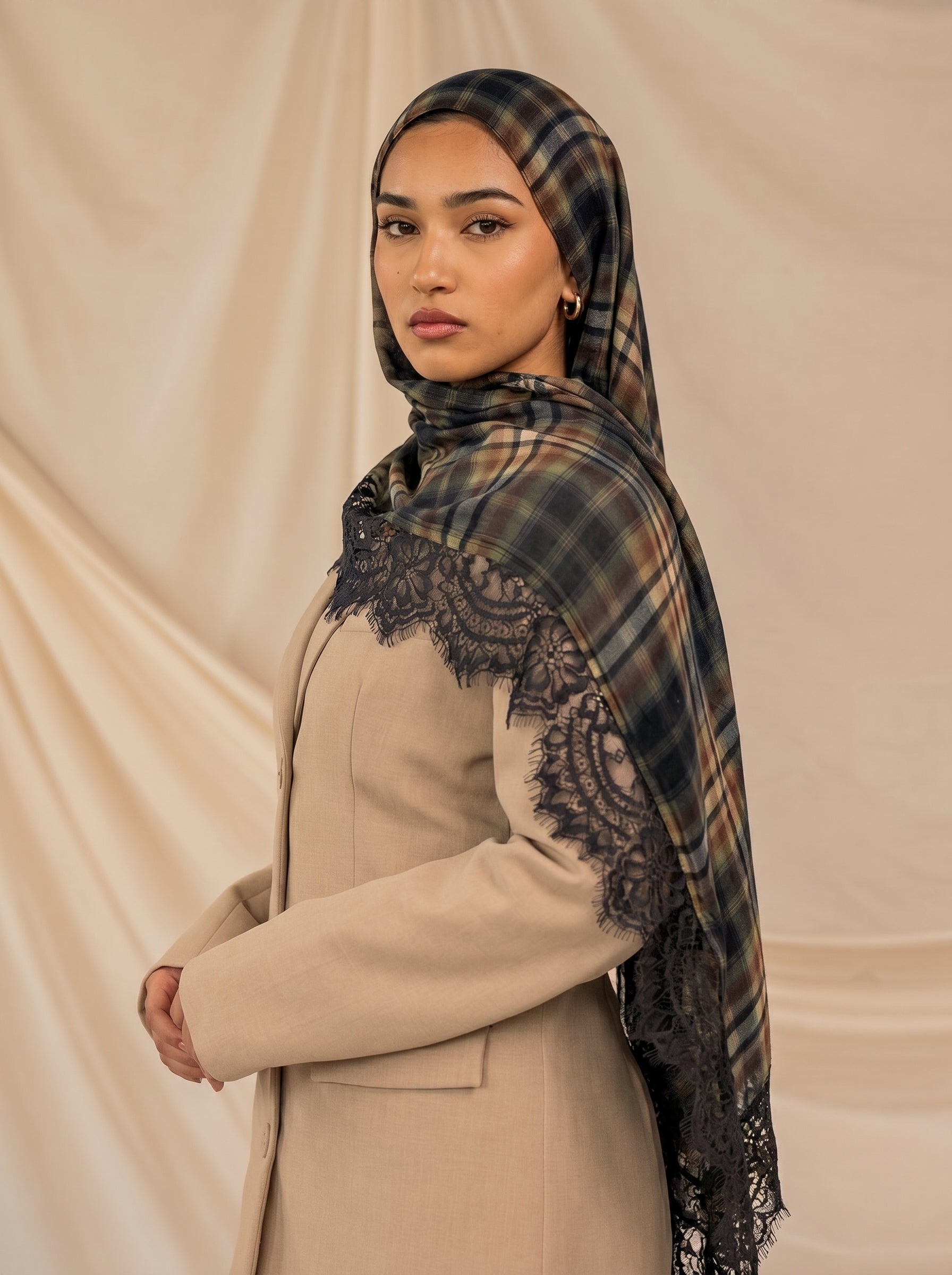 Lattice & Lace Modal Hijab - The Obsidian Edition