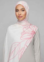 Rosy Sketch Printed Jersey Hijab (Copy)