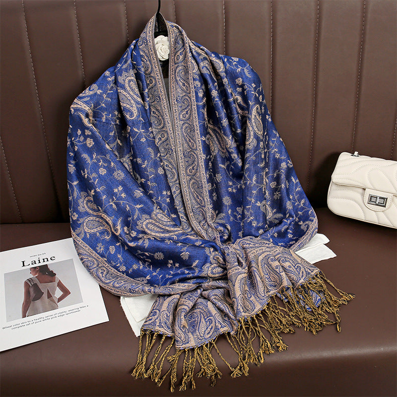 Azure Heritage Pashmina Hijab