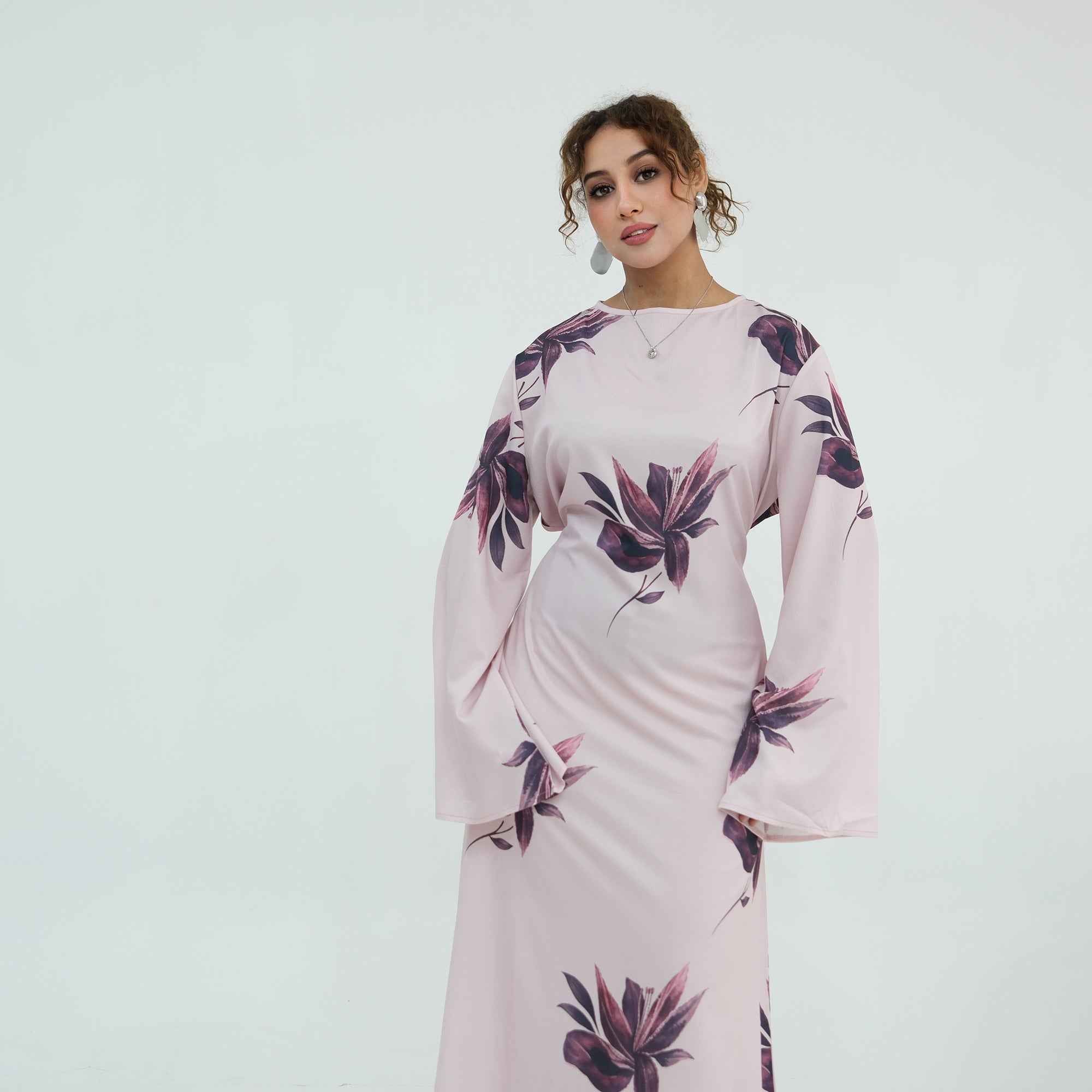 Sidra Bloom Maxi Dress – Blush Pink