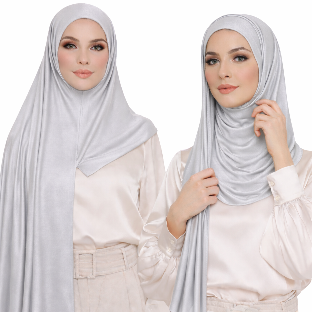 Premium Cotton Jersey Instant Hijab - Light Shades