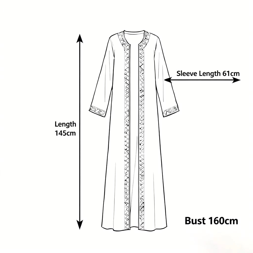 The Blush Mirage Abaya - Antique Rose & Desert Mist