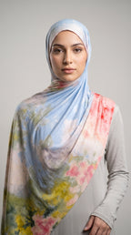 Vivid Fusion Printed Jersey Hijab