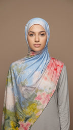 Vivid Fusion Printed Jersey Hijab
