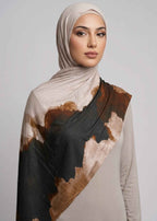 Espresso Cloud Printed Jersey Hijab (Copy)