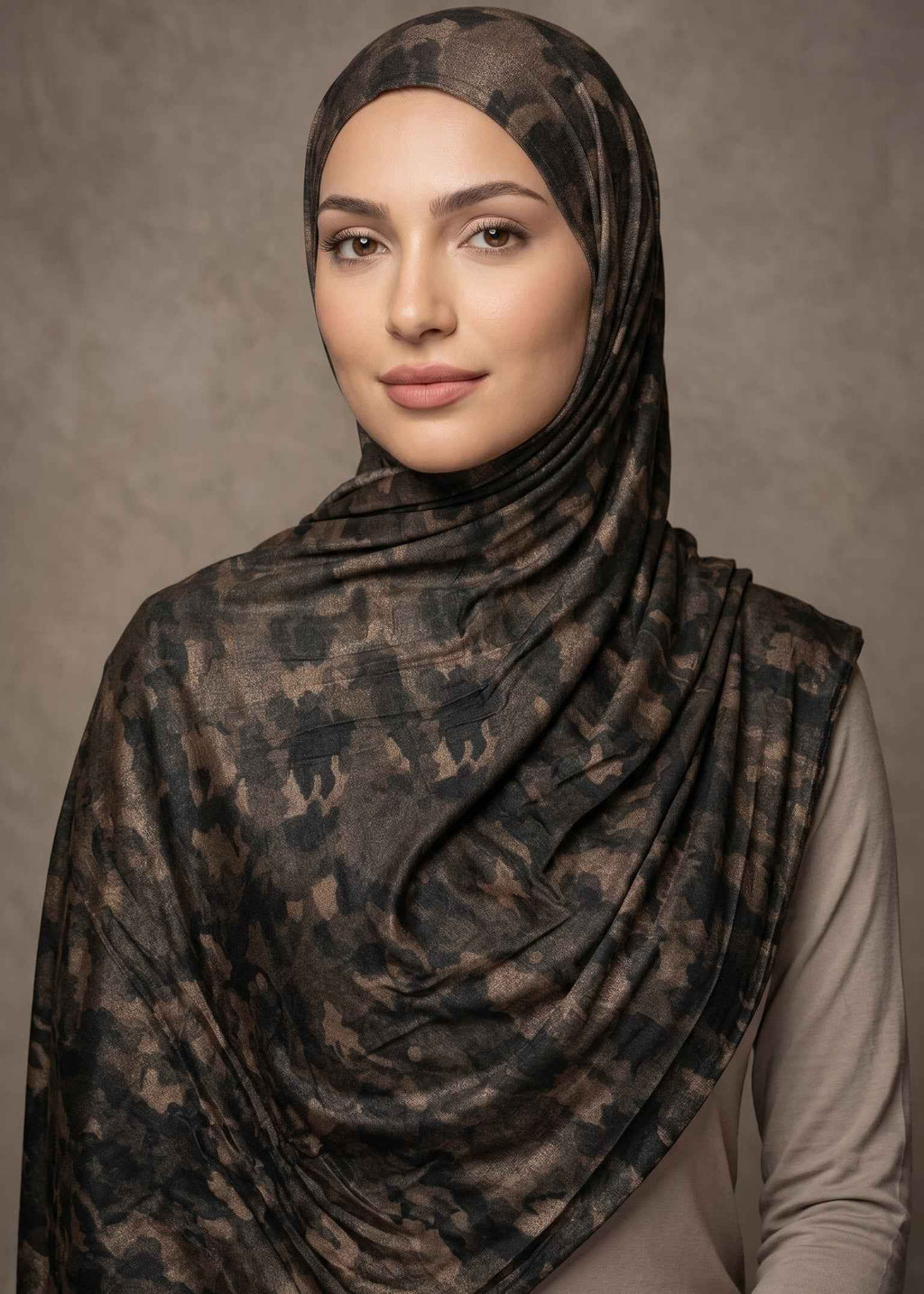 Smoked Amber Printed Jersey Hijab (Copy)