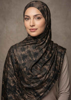 Smoked Amber Printed Jersey Hijab (Copy)