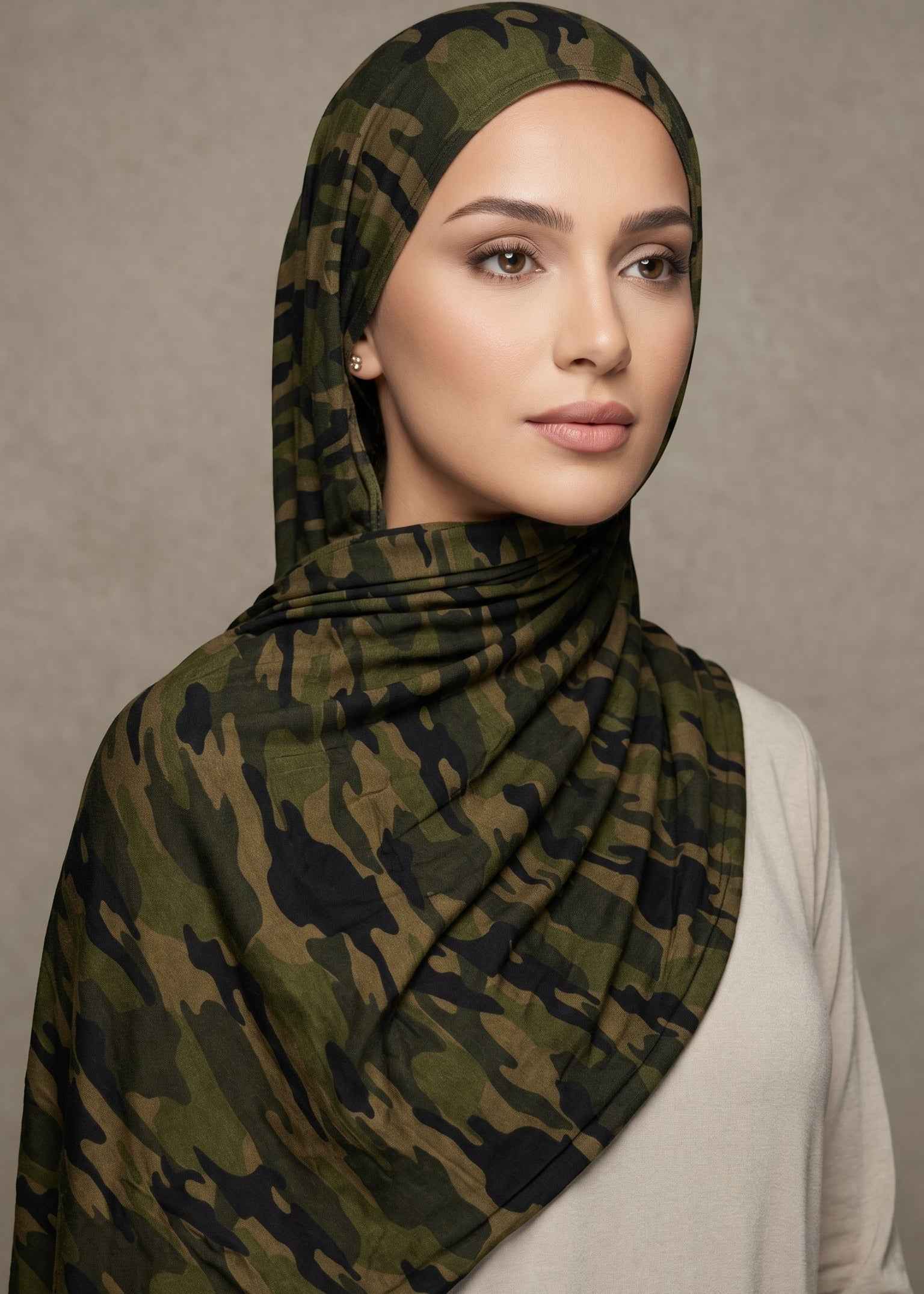 Military Print Printed Jersey Hijab (Copy)