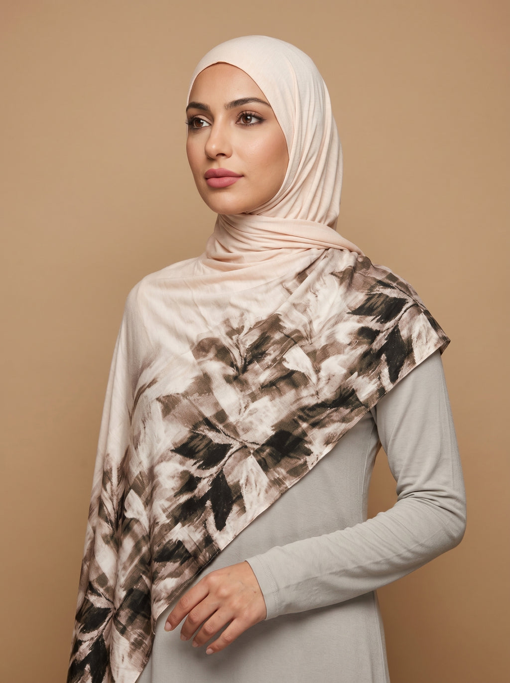 Monochrome Dream Printed Jersey Hijab