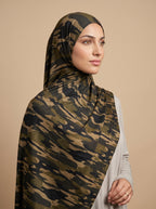 Military Print Printed Jersey Hijab